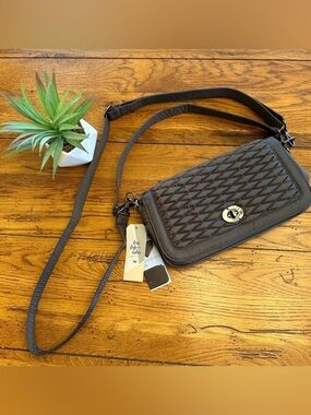NWT Lug Allegro Gunmetal Grey Convertible Crossbody Bag Water Repellent